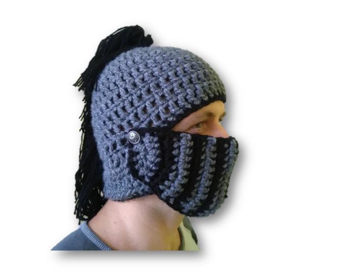 Knight Beanie Knight Helmet Crochet 