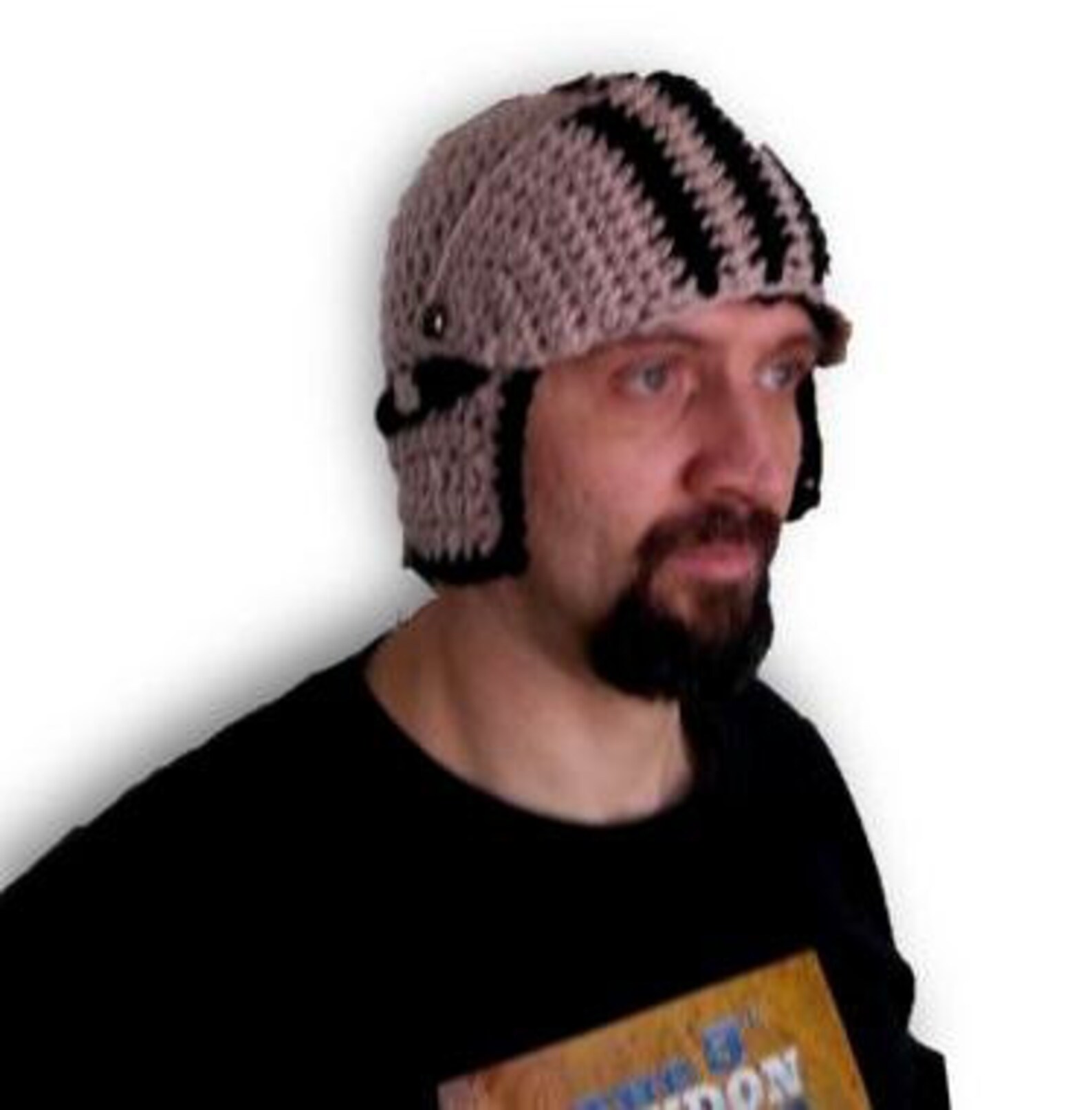 Knight Crochet Hat Men's Hat Crocheted Knight Helmet Warm Etsy