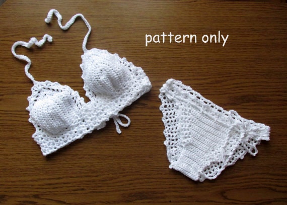 Crochet Pattern for Sexy Bikini 4 SIZES Instant Download Crochet
