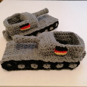 Tankschuhe Panzer Slippers German Flag Boyfriend Gift Man Gifts Panzer Hausschuhe Boyfriend Mens Gift Tank Slippers  For Men For Him