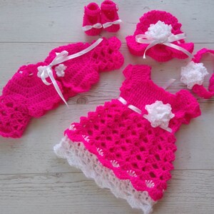 Crochet Ensemble De Bebe Robe De Bebe Bolero Chapeau Etsy France Crochet Ensemble De Bebe Robe De Bebe Bolero Chapeau Etsy France