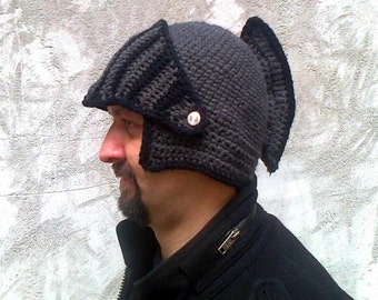 Knight Helmet Crochet Pattern Hat 
