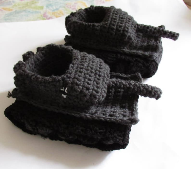 Tiger 1 Slipper Crochet Pattern, Diy Crochet Tank Slippers, Panzer Tank Slippers, Instant Download Pattern, Crochet Pattern image 5