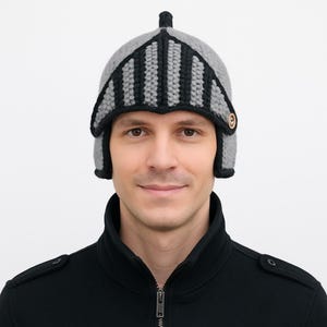 Knight Helmet Crochet Hat Pattern: Adult Size (PDF Pattern)