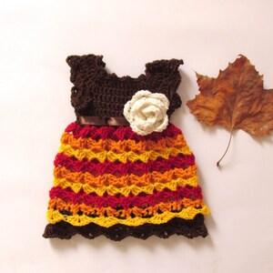 crochet baby dress pattern pattern pdf Baby Shower Gift thanksgiving dress pattern image 2