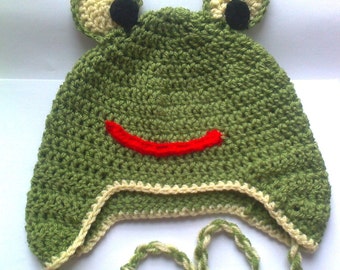 crochet frog hat, infant frog hat, newborn frog hat, green frog hat, baby frog hat, newborn animal hat, toddler frog hat, boy frog beaniet