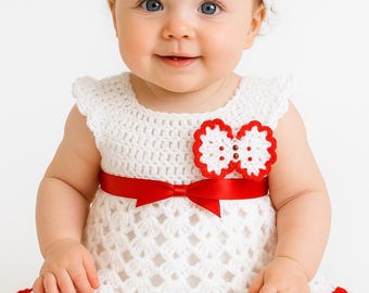 white dress black bow In The Details Dress Large / White