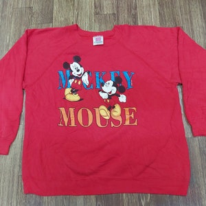 Vintage 90s MICKEY MOUSE Walt Disney Cartoon Warner Bros Tasmanian Devil L Size 90s Sweatshirt Sweater T-shirt