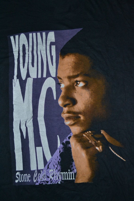 Vintage 1990 YOUNG MC Stone Cold Rhymin Hip Hop T… - image 2