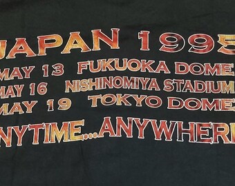 Vintage 1995 BON JOVI Japan Tour Concert Promo Rare L Size 90s 80s