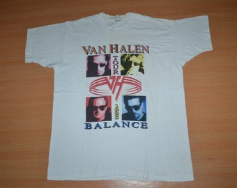 Vintage 1995 VAN HALEN Balance World Tour Concert promo rare 80s T-shirt