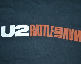 Vintage 1988 U2 Rattle and Hum Tour Concert Promo Bono T-shirt - Etsy
