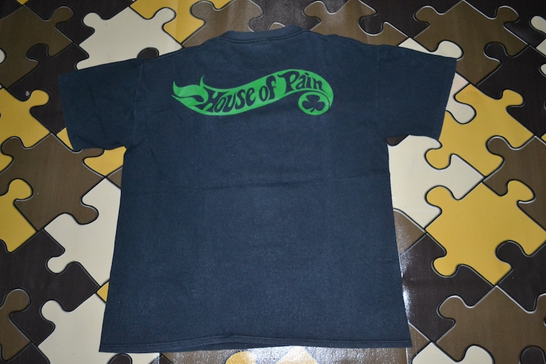 Vintage 90s HOUSE OF PAIN The Mean Green Machine Tour Promo Album Hip Hop Cypress Hill 90s T-shirt image 4