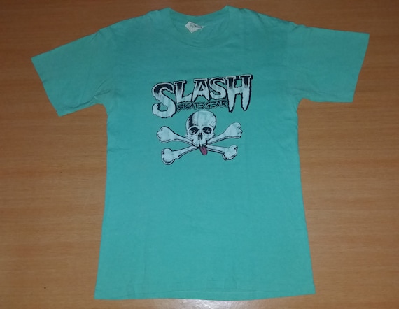 Vintage 90s SLASH SKATEGEAR Thrasher Bones SOC Skateboard Zorlac