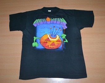 90s helloween バンドTシャツ　ヴィンテージ Vintage 90's Helloween T-shirt Heavy Metal Hard Rock Band Black