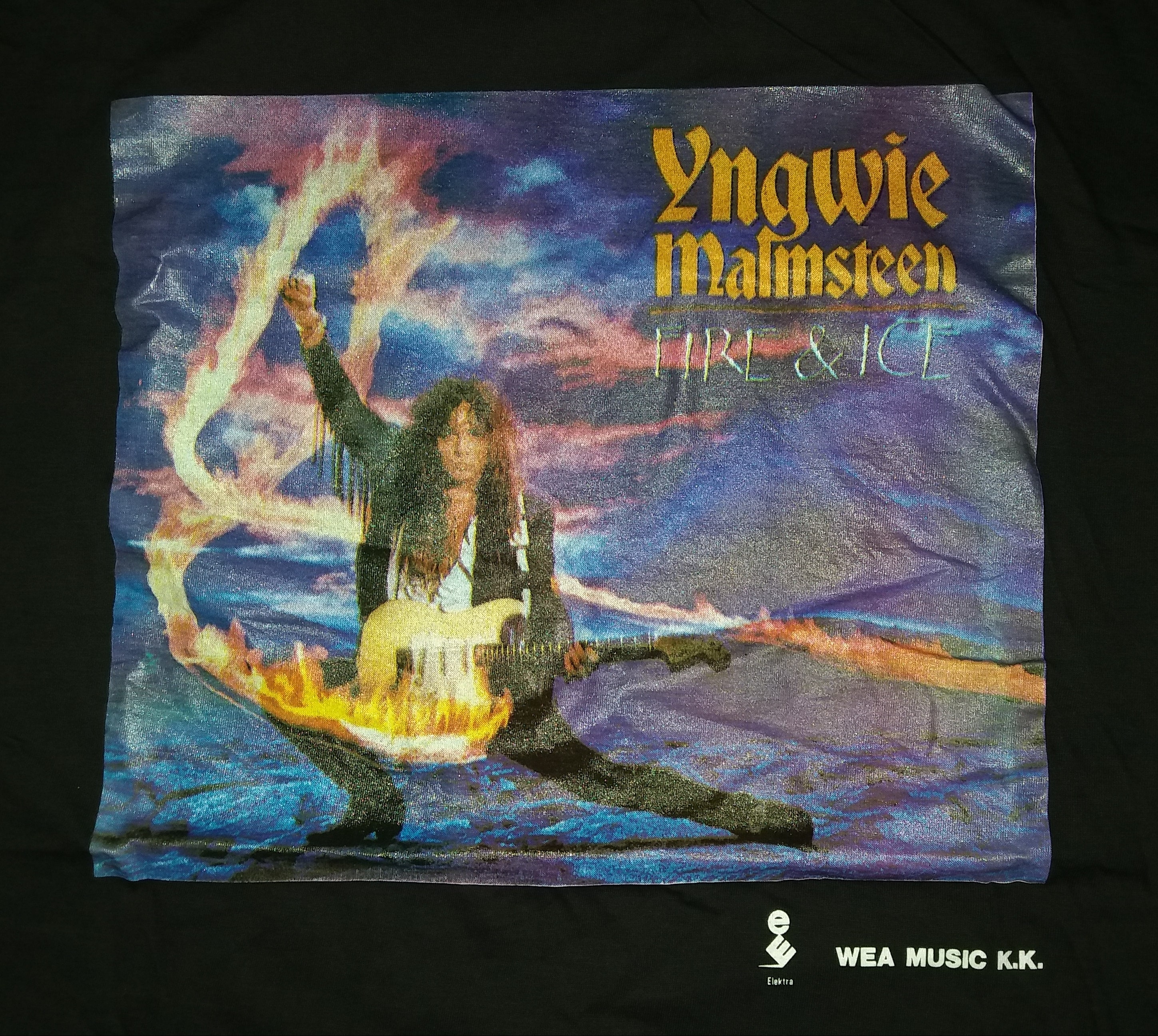 92年 YNGWIE MALMSTEEN FIRE&ICE Tシャツ 92年 YNGWIE MALMSTEEN FIRE&ICE Tシャツ