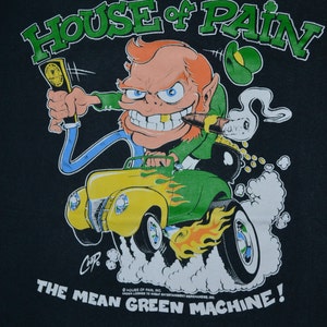 Vintage 90s HOUSE OF PAIN The Mean Green Machine Tour Promo Album Hip Hop Cypress Hill 90s T-shirt image 2