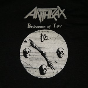 Vintage 1990 ANTHRAX Persistence of Time promo Concert Tour Promo rare T-shirt