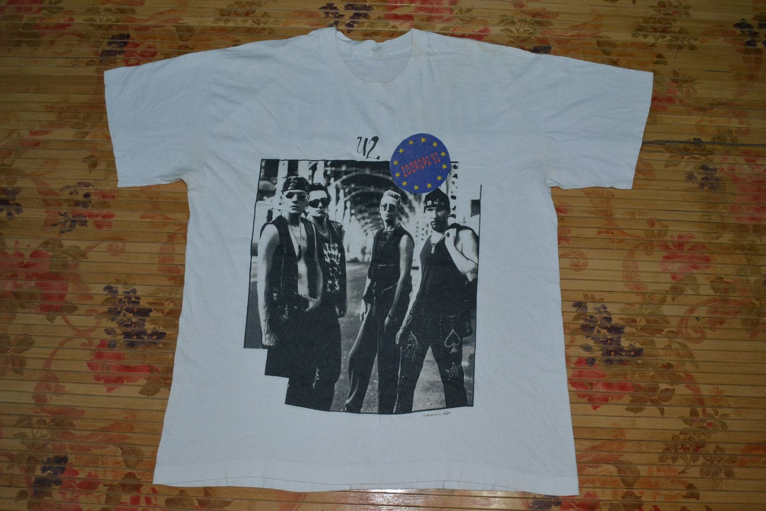 Vintage 1993 U2 Zooropa Tour Concert Promo Album Rare 90s T-shirt 