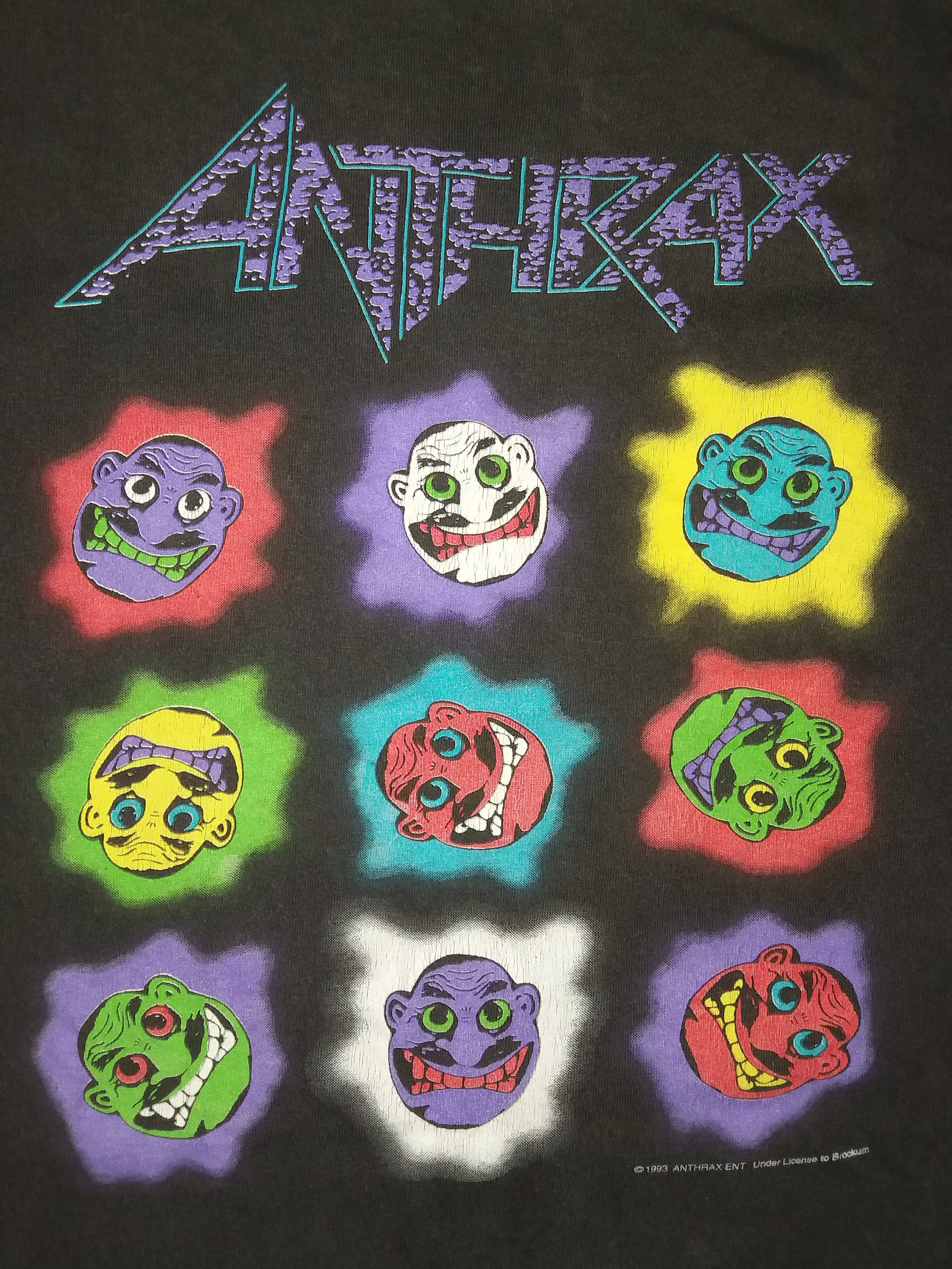 Vintage 1993 ANTHRAX Sound of White Noise Knows No Color Tour