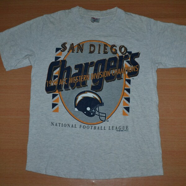 Vintage 1992 SAN DIEGO CHARGERS National Football League Nfl Afc western Division Champions rare 90s T-shirt