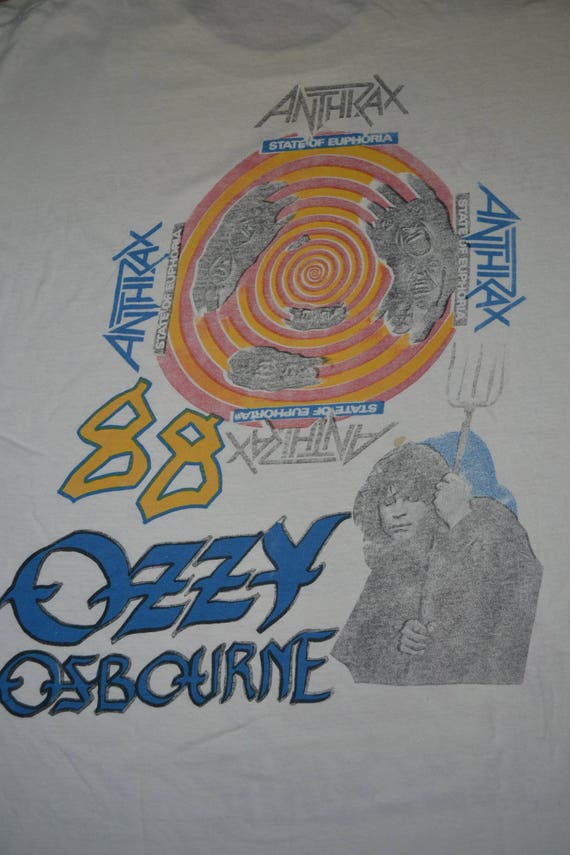 Vintage 1988 OZZY OSBOURNE ANTHRAX No Rest for th… - image 4