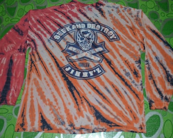 Vintage 90s JIMMY'Z Skateboard Seek Adn Destroy Rare LS Tie Dye Xl