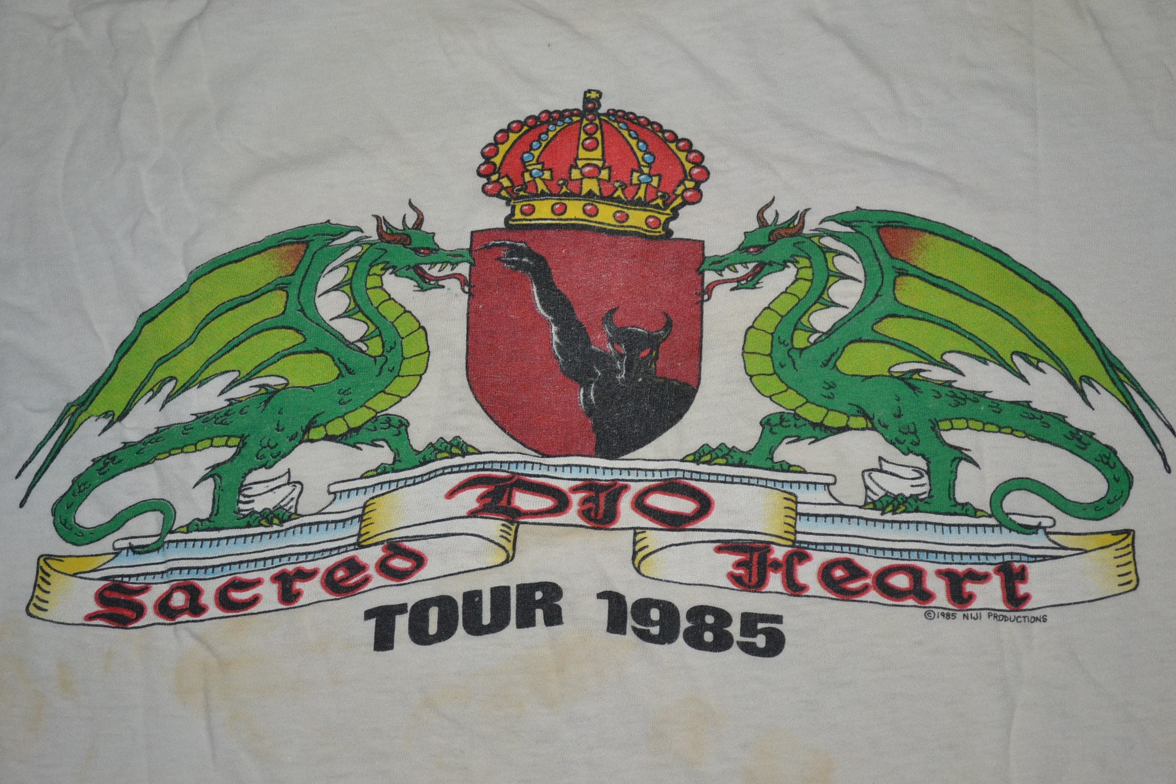 Vintage 1985 DIO Sacred Heart Tour Concert Promo M Size 80s 90s T