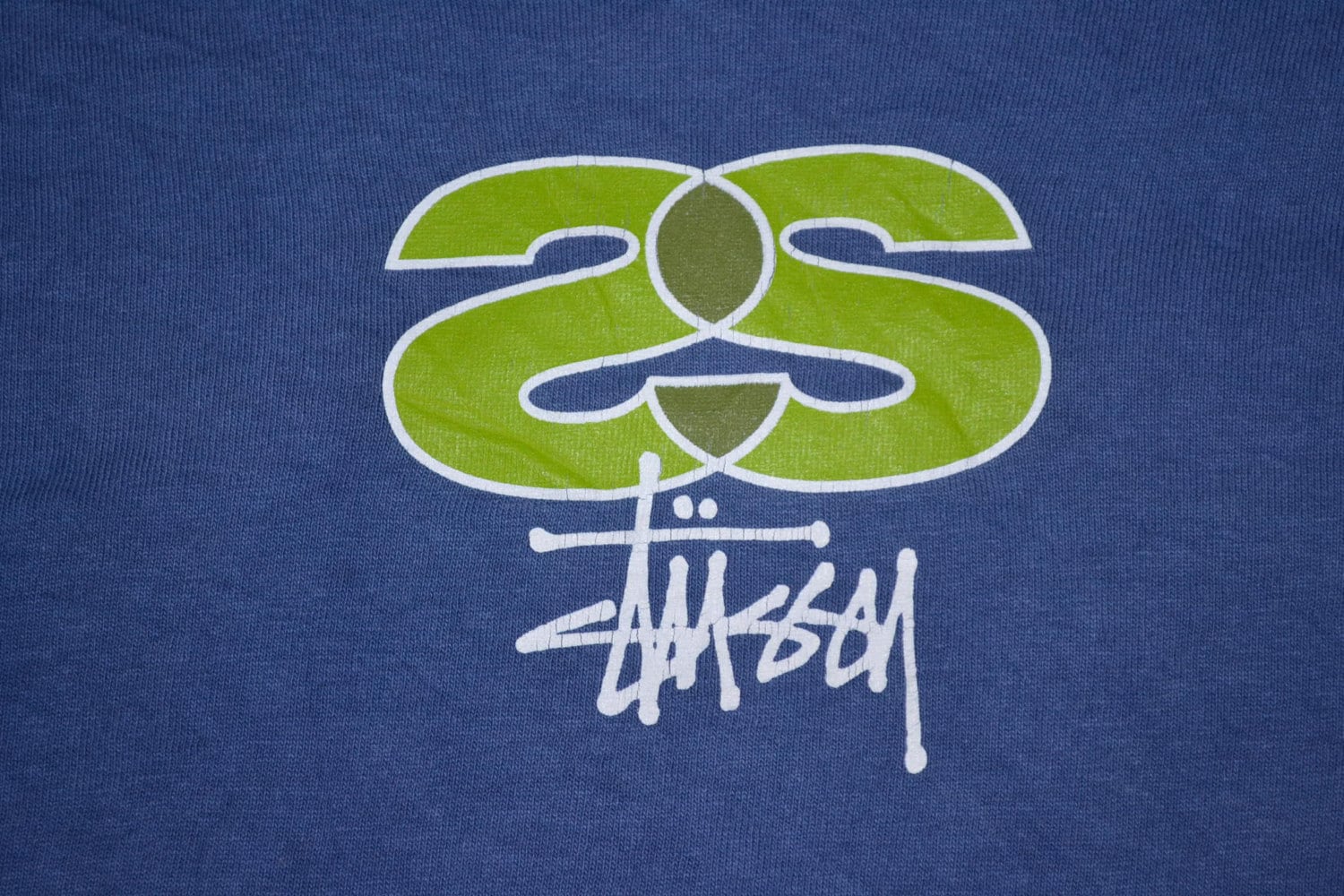 Vintage 90s STUSSY Made in USA Skateboard Powell Peralta Blue S