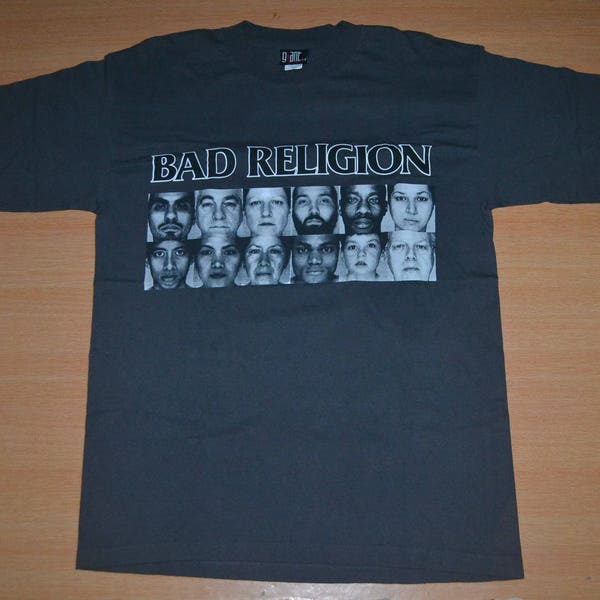 Vintage 1996 BAD RELIGION The Gray Race Punk Rock Tour Concert Promo 80s 90s rare T-shirt