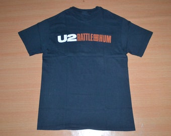 Vintage 1988 U2 Rattle and Hum Tour Concert Promo Bono T-shirt - Etsy