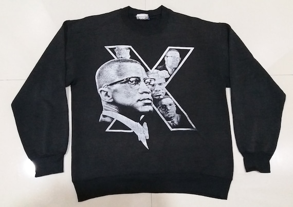 Vintage 90s MALCOM X Human Rights Activist Promo Sweater 