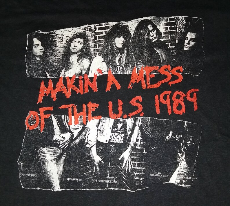 Vintage 1989 SKID ROW Makin' a Mess US Tour Concert Promo Etsy