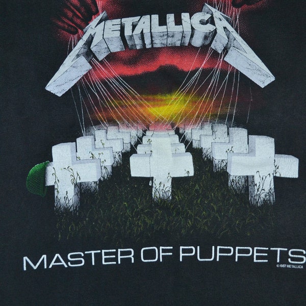 Vintage 1987 METALLICA Master of Puppets Concert promo Pushead Suicidal Tendencies rare 80s T-shirt