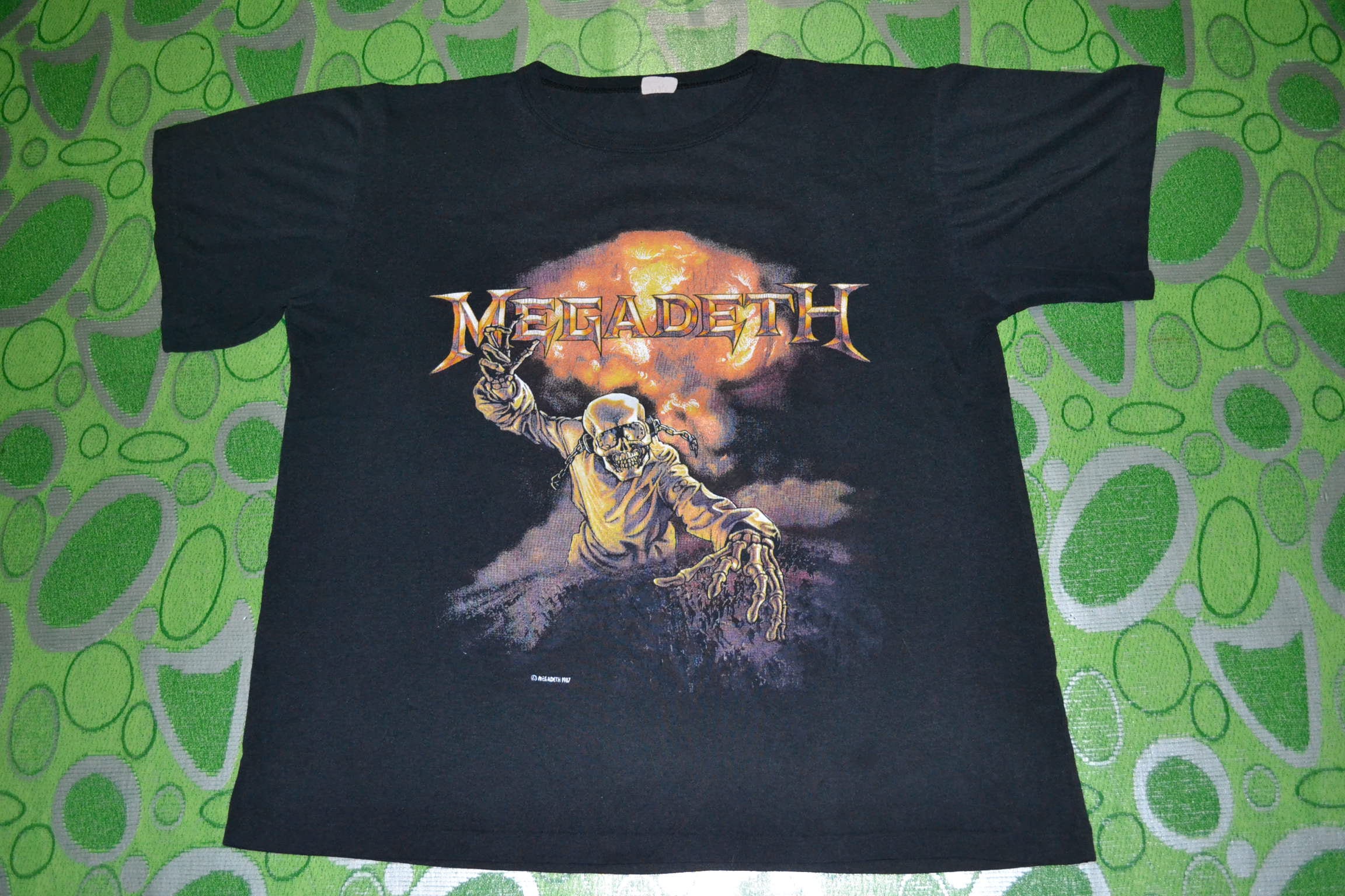 MEGADETH 1987年ツアーTシャツ Megadeth Peace Sells 1987 European Tour Premium Unisex Crewneck T