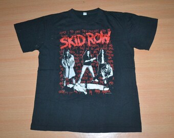 80s 90s ヴィンテージ“skid row”ワールドツアーtシャツ Vintage Skid Row World Tour 89 / 90 Skid Across America
