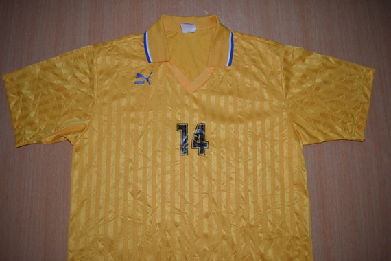 Vintage 90s PUMA Football Jersey Promo Large Rare Made in Japan T
