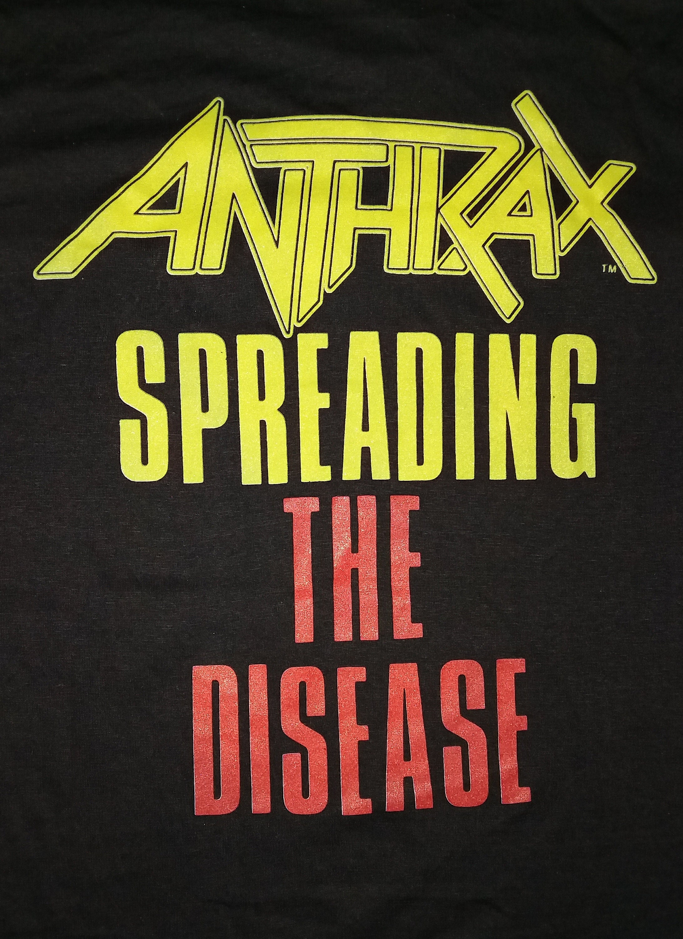 Vintage 1988 ANTHRAX Spreading the Disease Tour Concert Promo S