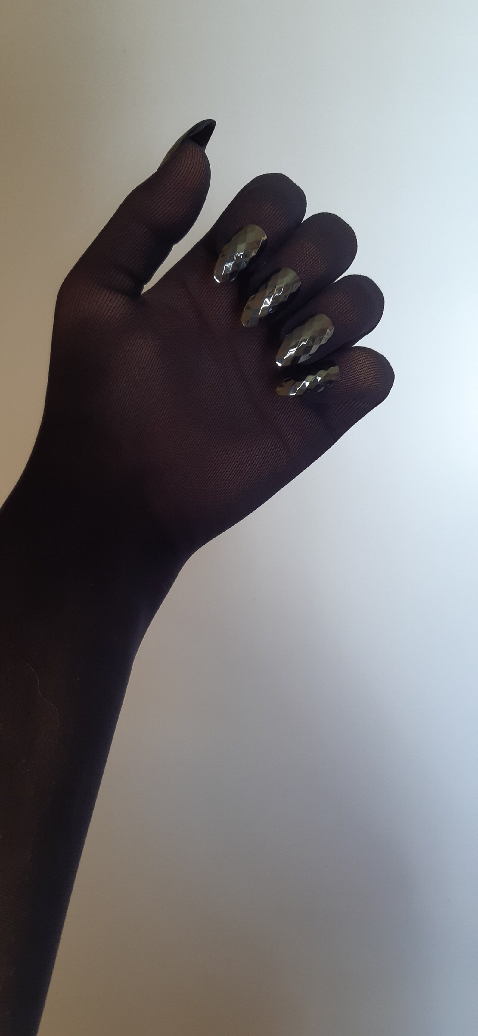 Black Diamond Drag Queen Nail Gloves Drag Queen Gloves Etsy