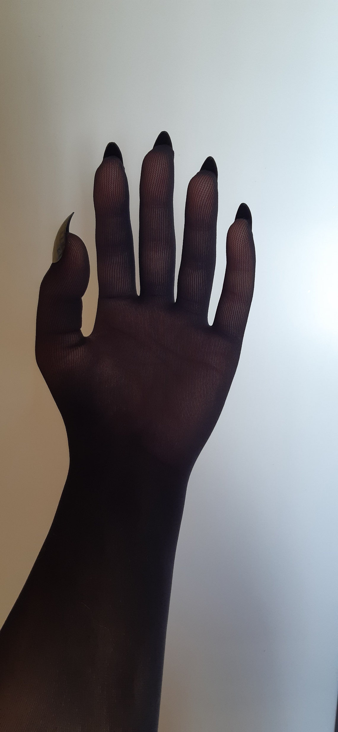 Black Diamond Drag Queen Nail Gloves Drag Queen Gloves Etsy