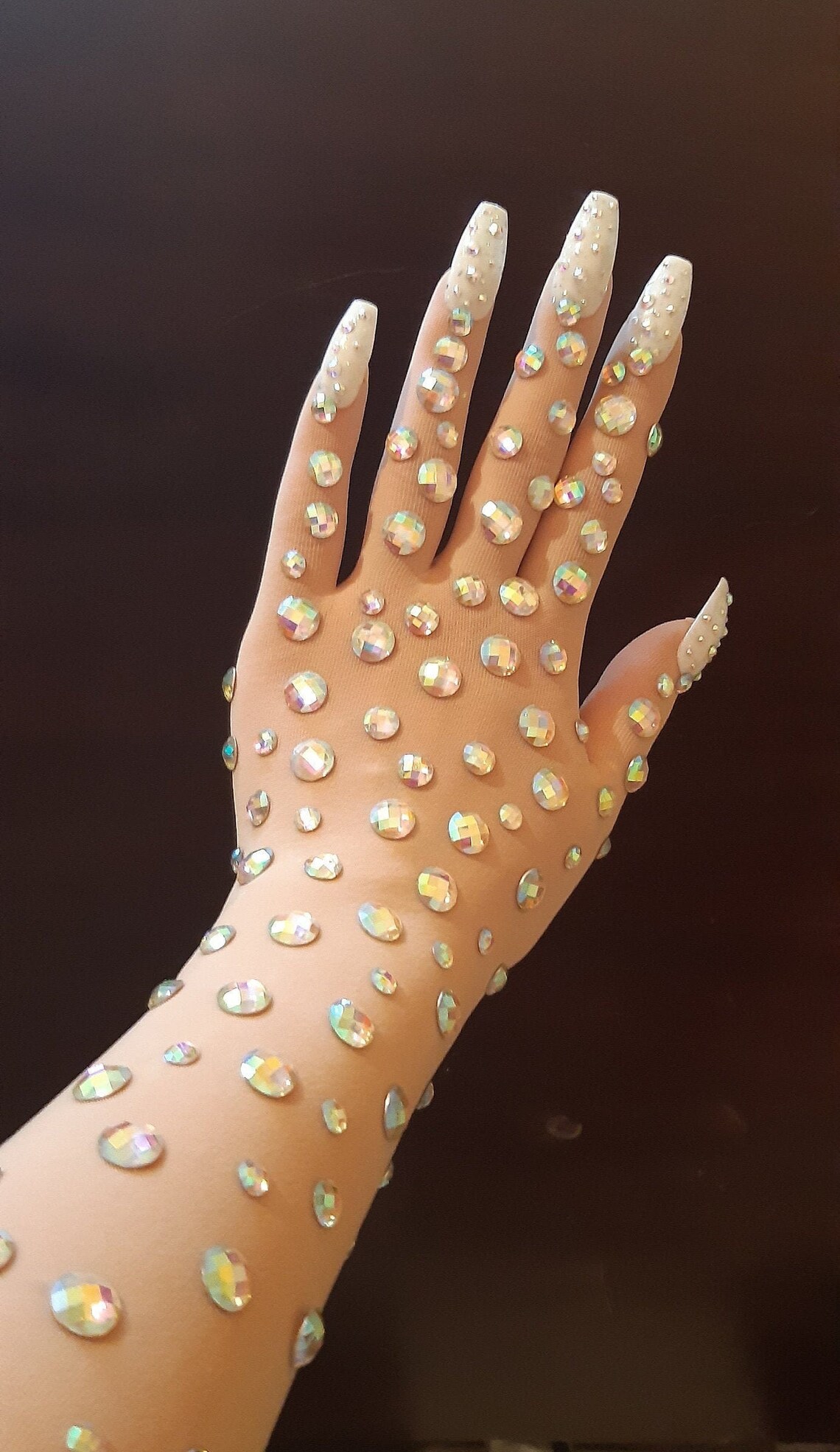 Diamond Drag Queen Nail Gloves Drag Queen Gloves for Etsy