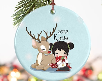 Personalized Ornament, Gift for granddaughter, daughter, niece, Christmas ornament, Custom, Baby's first Christmas, Children's ornament