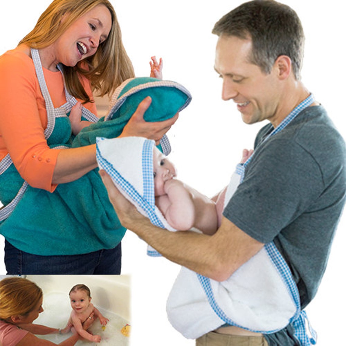 Plush Bath Time Towel Apron A Baby Bath Time Must Have Etsy