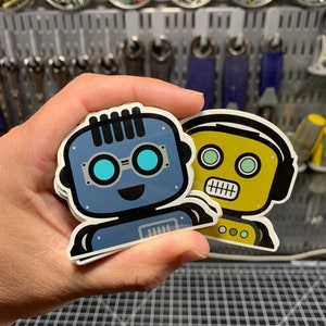 Stickers / Sticker, Sticker Pack, Robot Stickers, Vintage Robot, Robot Art, Vector, Vector Art, Graphic Design, Decal, Laptop Stickers