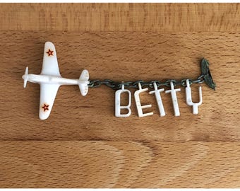 Vintage 14k Miniature WWII Single Propeller Plane Pin Brooch - Etsy