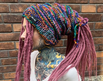 dreadlocks tube hat headband rasta dreads turban beanie winter boho colorful melange