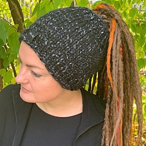 dreadlocks tube hat headband rasta dreads turban beanie winter boho black etno