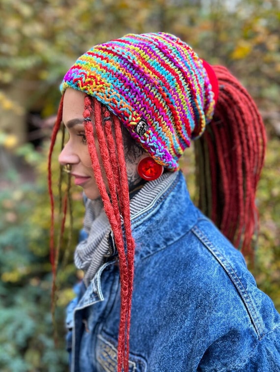 Dreadlocks Band Tube Hat Headband Boho Dreads Turban Locks Braids