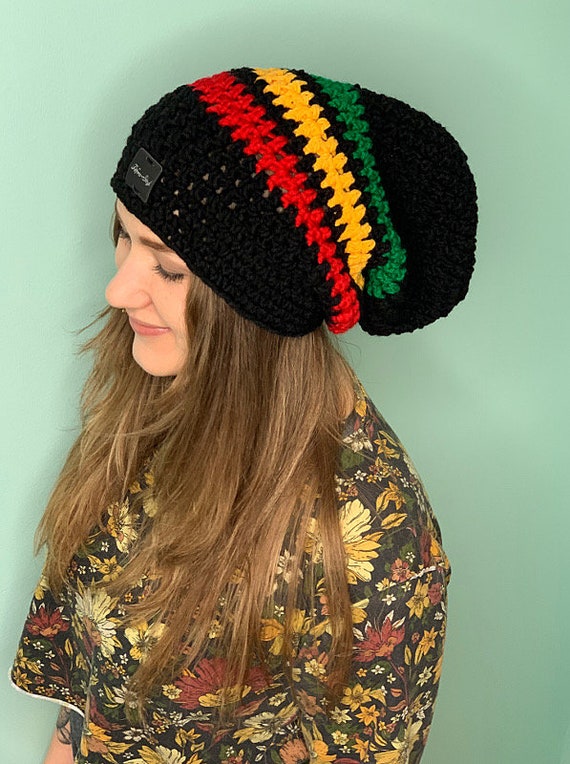 9698 Unisex Rasta Wig Braids Hat Knitted Jamaican Rasta Beanie Cap Unisex Wig Braids Hat Hip Hop Hats Knit Men Jamaica Bob  main image 3