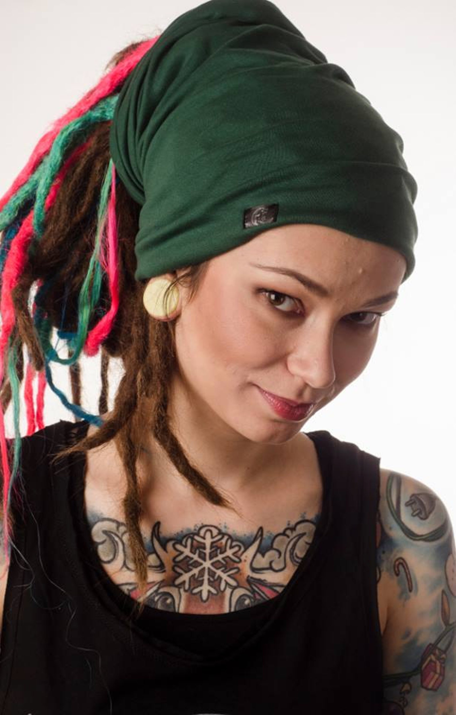 Dreadlock tube hat headband rasta dreads turban beanie winter | Etsy How To Wear A Headband With Dreads